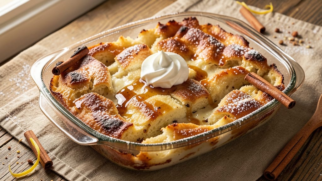 9x13 Bread Pudding Recipe: Vanilla-Cinnamon Swirls Baked to Golden Perfection