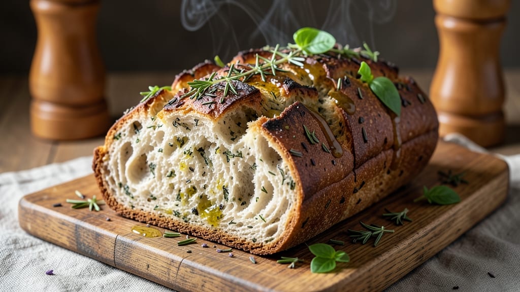 Artisan Bread Recipe With Herbs: Fragrant Herb-Infused Crust and Open Crumb