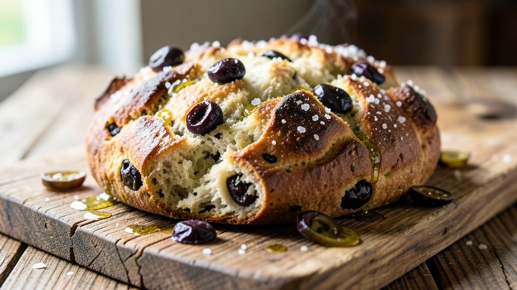 Artisan Olive Bread Recipe: Mediterranean Herb Crust With Briny Depth
