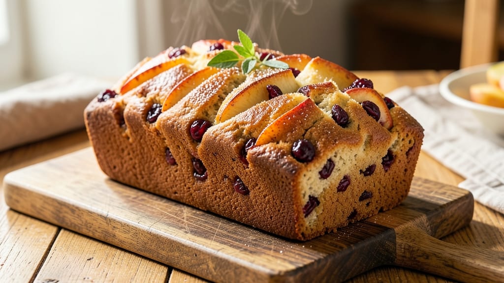 Apple Cranberry Bread Recipe With Dried Cranberries: Sweet-Tart Streusel Swirls in One Bake