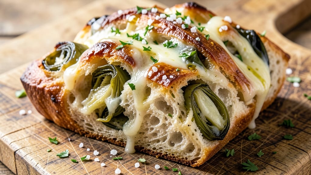 Artichoke Bread Pescadero Recipe: Herb-Infused Crust With Gooey Cheese Pulls