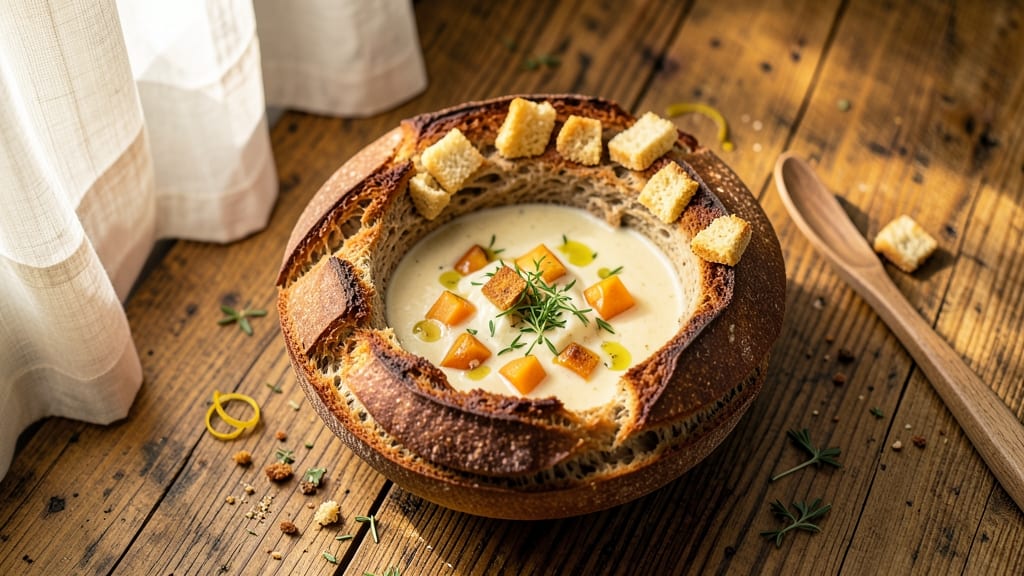 Artisan Sourdough Bread Bowl Recipe: Hollowed Crust for Hearty Soups