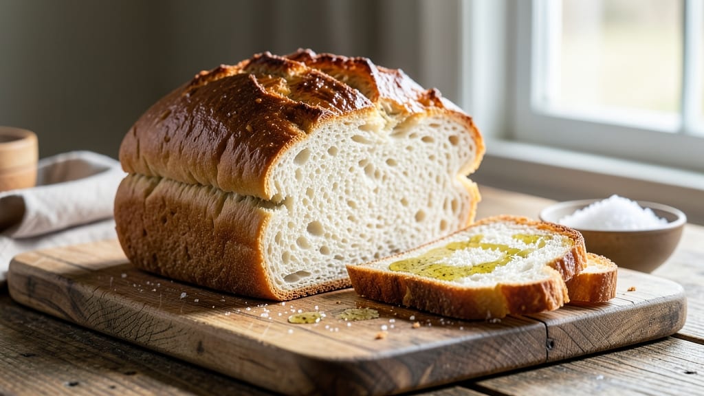 At-Home Sandwich Bread Recipe: Foolproof Fermentation for Crusty, No-Knead Loaves