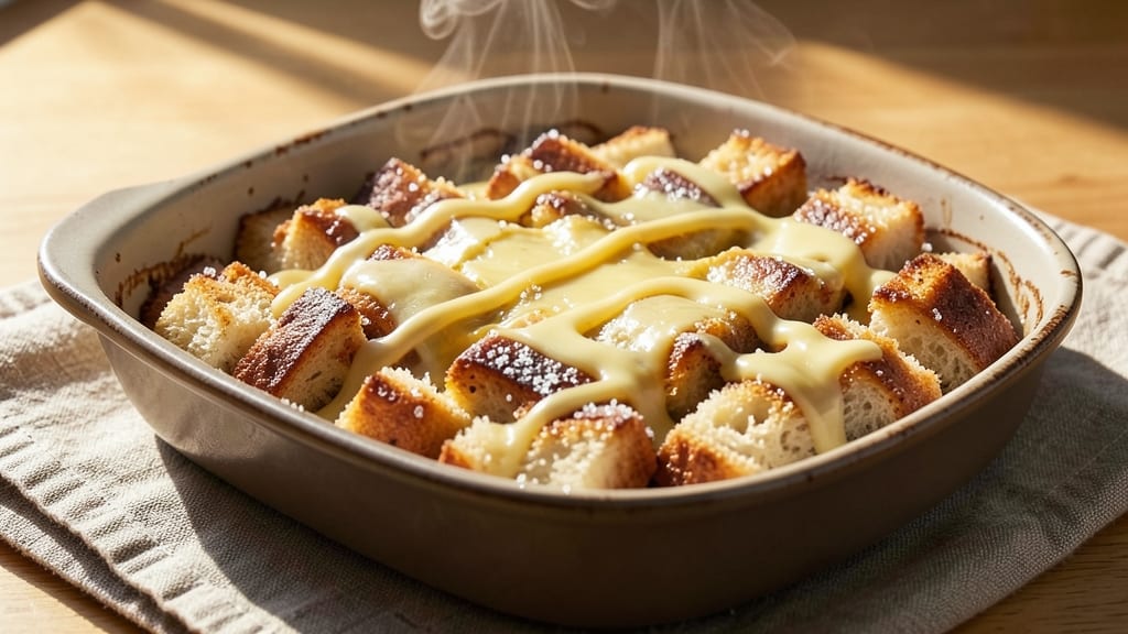 American Bread Pudding Recipe: Vanilla-Infused Custard With Caramelized Corn Flakes