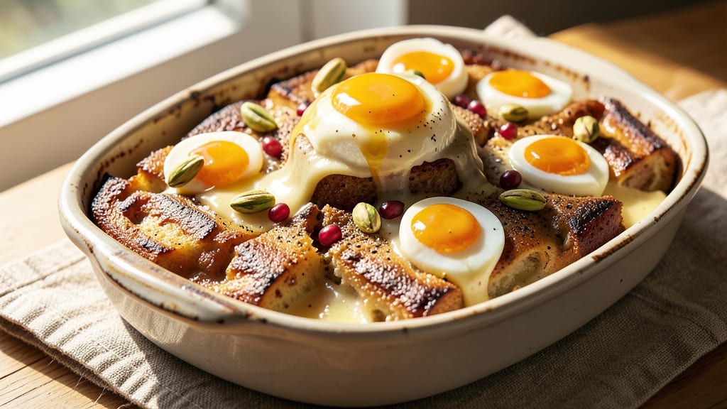 Arabian Bread Pudding Recipe: Cardamom-Spiced Warmth with Crunchy Top