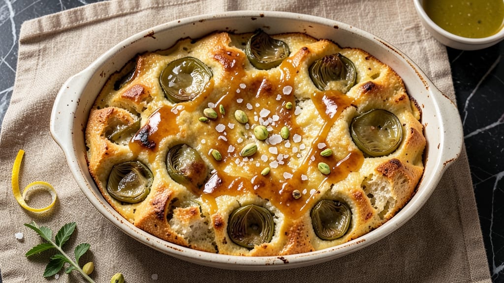 Artichoke Bread Pudding Recipe: Savory Herb Crunch Meets Sweet Caramelized Bites