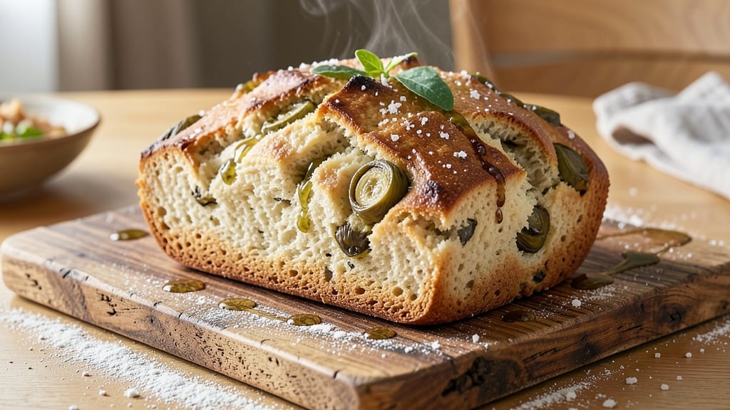 Artichoke Bread Loaf Recipe: Herbed Crust With Hidden Veggie Bites