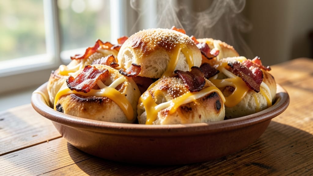 Bacon and Cheese Monkey Bread Recipe: Crispy Pull-Apart Bites With Gooey Centers